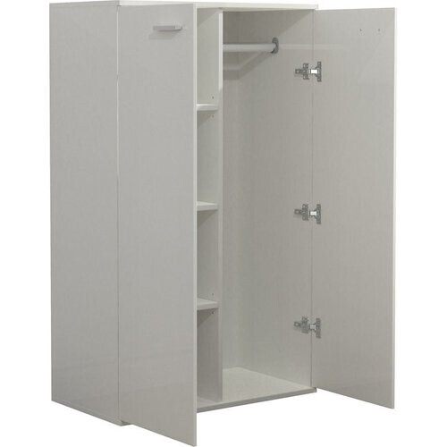 Tweedekans VDD - Kledingkast kinderkamer - Legplanken en hanggedeelte - 120 cm hoog - Wit Tweedehands