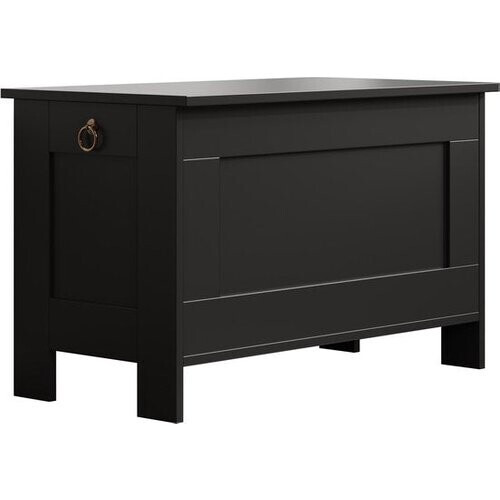 Tweedekans VDD - Opbergkist - Opbergkist hout - Speelgoedkist - Dekenkist - Opslagkist - zwart Tweedehands