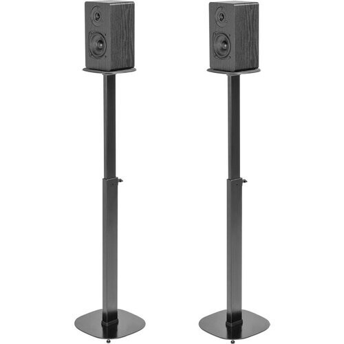 Tweedekans VDD - Speaker Standaard - Universele Vloerstandaard - In Hoogte Verstelbaar tot 117 cm met Kabelmanagement - Zwart Tweedehands