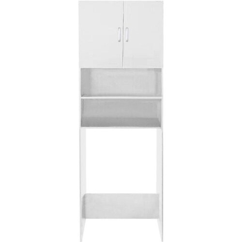 Tweedekans VDD Wasmachinekast – Met Open & Gesloten Opbergvakken – 63 x 30 x 190 cm – Wit Tweedehands