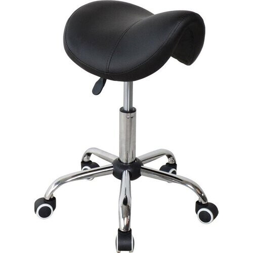 Tweedekans VDD Zadelkruk - Werkkruk – Ergonomisch & Verstelbaar – 50 x 40 x 63 cm – Zwart Tweedehands