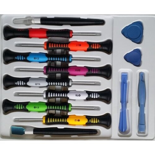 Tweedekans Velleman Toolkit, multifunctioneel, voor smartphone en tablet, 16-delig, niet-magnetisch, zwart Tweedehands