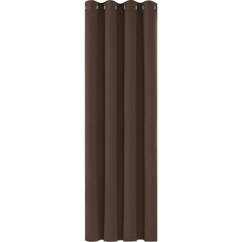 Tweedekans Verduisterende Gordijnen met Ogen, 132x214 cm (B x H), Bruin, 1 stuk, Warmtewerend Gordijnen Geluidwerend voor de Woonkamer, Slaapkamer Tweedehands