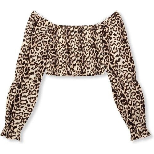 Tweedekans Verfijnde Department Blouse Lori Off Shoulder Top R2405945534 850 Luipaard Dames Maat - XS Tweedehands