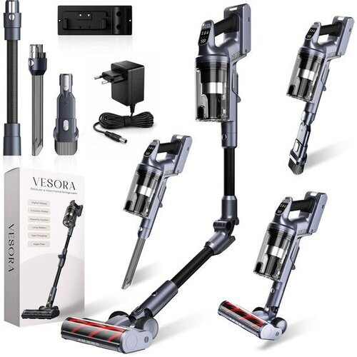 Tweedekans Vesora® 3-in-1 Buigbare Steelstofzuiger Draadloos zonder Zak - FLEX - Draadloze Stofzuiger - Kruimeldief Snoerloos - Vacuum Cleaner - Handstofzuiger - Stofzuiger Steel met Hepa Filter - Stofzuiger Huisdieren - Zakloze Stofzuiger Tweedehands