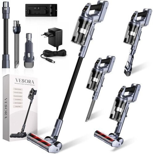 Tweedekans Vesora® 3-in-1 Steelstofzuiger Draadloos zonder Zak - BASIC - Draadloze Stofzuiger - Kruimeldief Snoerloos - Vacuum Cleaner - Handstofzuiger - Stofzuiger Steel met Hepa Filter - Stofzuiger Huisdieren - Zakloze Stofzuiger Tweedehands