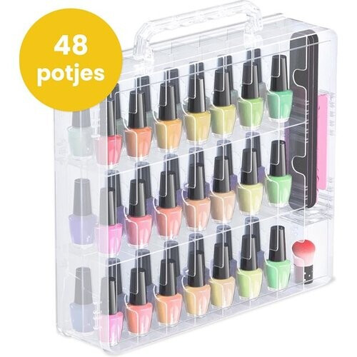 Tweedekans Vimora Nagellak koffer voor 48 stuks - Koffer - Nagellak - Opberg doos - Beautycase - Nagelstyliste - Make-up - Organizer - Voor vrouwen Tweedehands