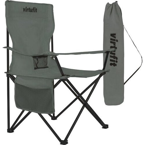 Tweedekans VirtuFit Campingstoel - Opvouwbaar - Inclusief Draagtas - Max. 120 kg - Grijs Tweedehands