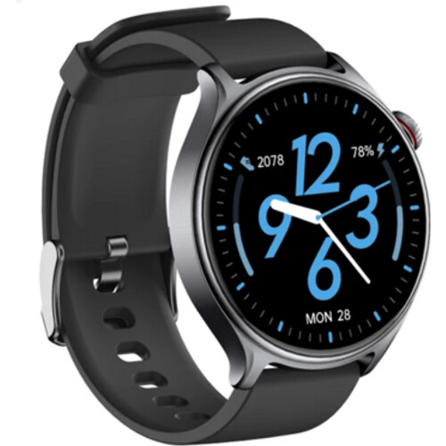 Tweedekans Vlectro Smartwatch R01.0 Ronde Bluetooth Smartwatch - 1,46 inch - HD - Zwart Tweedehands
