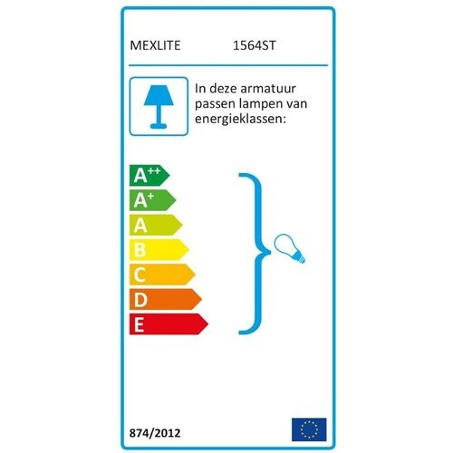 Tweedekans Vloerlamp Mexlite Noor - Staal Tweedehands