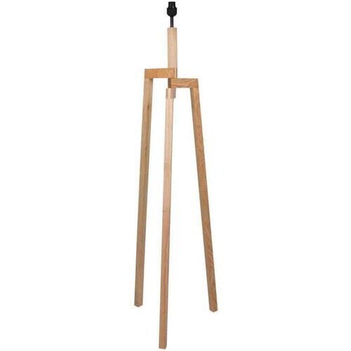 Tweedekans Vloerlamp Sabi 3408BE - Houten lamp zonder kap met E27 fitting, 144 cm hoog, in hoogte verstelbaar - Mexlite Tweedehands