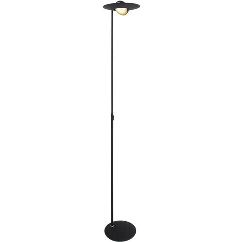 Tweedekans Vloerlamp Zenith LED 1477ZW zwart, hoogte 185 cm, kunststof en metaalmateriaal, kantelbaar, Steinhauer Exclusive Tweedehands