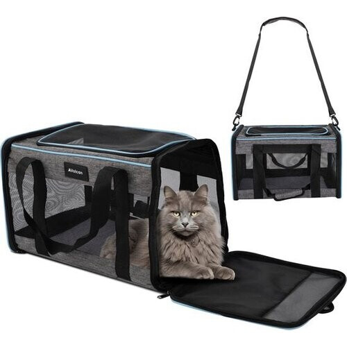 Tweedekans Volcan Reistas Kat - Reismand van Katoen - Draagtas Katten of Kleine Hond - Kattenreismand- Grijs Tweedehands