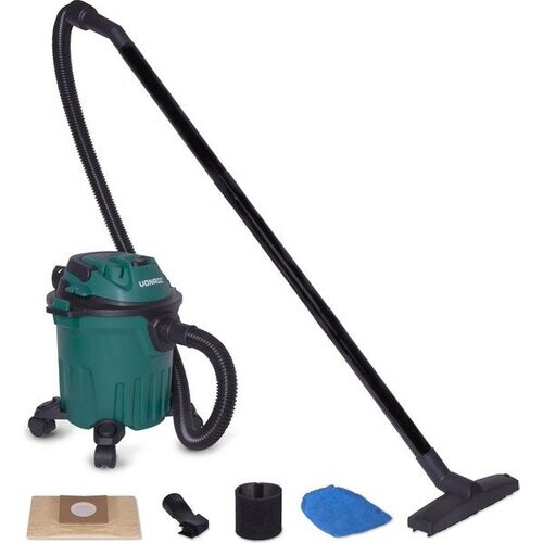 Tweedekans VONROC Compacte nat- en droogzuiger / stofzuiger - 1000W – Blaasfunctie – 12L tank - 5m stroomkabel Tweedehands