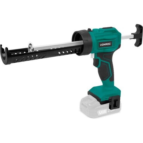 Tweedekans VONROC Elektrische Kitspuit – Anti-drup, Variabele Snelheid & 120 kg Duwkracht – 1–4 mm/s – 290-310 ml – Zwart Tweedehands