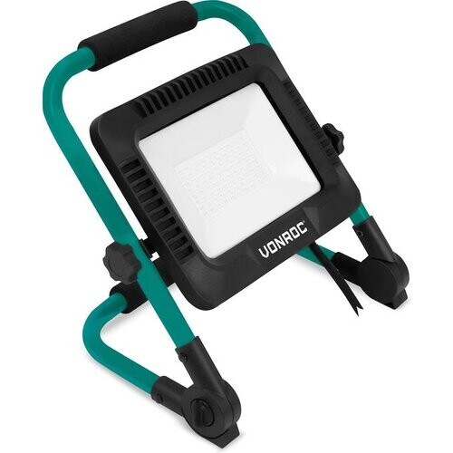 Tweedekans VONROC Led werklamp 50W – Opvouwbaar – Kantelbaar - Brede stralingshoek 120° Tweedehands