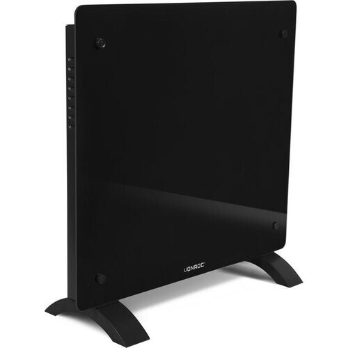 Tweedekans VONROC Luxe elektrische kachel - Convectorkachel met glazen paneel – 500W/1000W - Verwarmt ruimtes tot 12m2 - Bediening zowel met app (via Wifi) als handmatig – Instelbare thermostaat en timer - Zwart Tweedehands