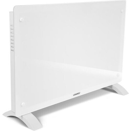 Tweedekans VONROC Luxe elektrische kachel - Convectorkachel met glazen paneel – 1000W/2000W - Verwarmt ruimtes tot 24m2 - Bediening zowel met app (via Wifi) als handmatig – Instelbare thermostaat en timer - Wit Tweedehands