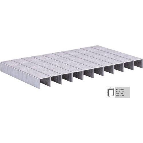 Tweedekans VONROC Nieten – 1000 stuks – 10mm – Universeel – Voor VONROC ET502AC & ET503DC tackers Tweedehands