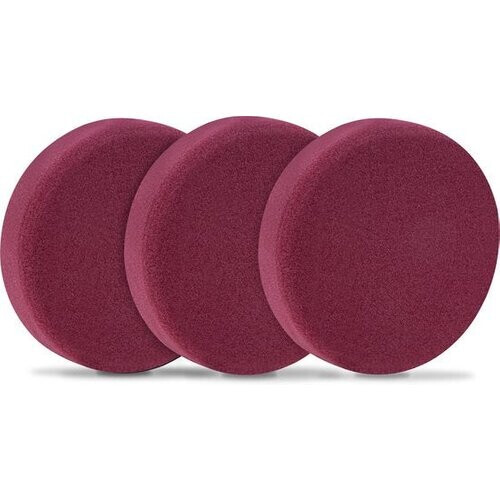 Tweedekans VONROC Polijstschijven/Polijst pads schuim voor polijstmachines – 150mm, 3 stuks - Rood Tweedehands