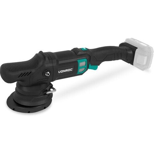 Tweedekans VONROC PRO Excentrische Polijstmachine 20V - Ø 125mm - Brushless motor – 7 snelheden (2000-5000/min) - Soft Start - Incl. Steunschijf - Excl. Accu en snellader Tweedehands