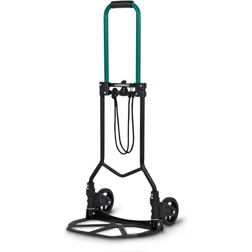 Tweedekans VONROC Steekwagen – Opvouwbaar – Draagplateau met antislip - Max. draagvermogen 80kg. - Incl. bagagespin Tweedehands