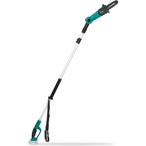 Tweedekans VONROC Telescopische Accu Kettingzaag 20V - Kantelbaar zaagblad - Traploos verlengbaar - Zonder accu en snellader Tweedehands