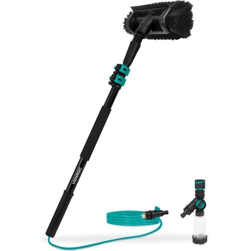 Tweedekans VONROC Telescopische Wasborstel – 1,80m - Incl. Borstelkop, waterslang en zeepdispenser Tweedehands