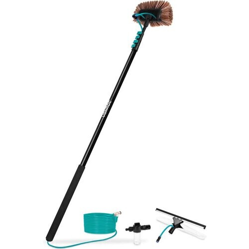 Tweedekans VONROC Telescopische wasborstel – 6,50m - Incl. Borstelkop, raamreiniger, waterslang en zeepdispenser Tweedehands