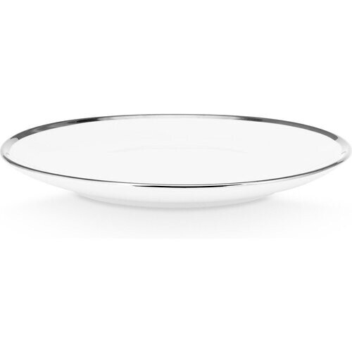 Tweedekans VTWonen Set van 4 Ontbijtborden - Wit/Zilver - Porselein Tweedehands