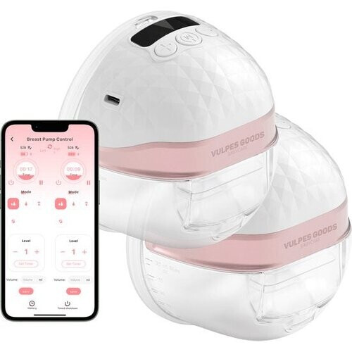 Tweedekans Vulpes Goods® BabyCare - Dubbele Elektrische Draadloze Borstkolf - Handsfree & Draagbaar - met APP bediening - BPA-Vrij - PRO V2 Tweedehands