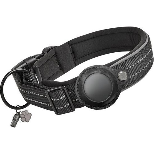Tweedekans Vulpes Goods® Pets - Hondenhalsband geschikt voor Apple AirTag - Apple Airtag Halsband voor Honden Pro - Veilig, lichtgewicht, reflecterend & comfortabel - Anti-kras en Waterbestendig - Incl. 2 accessoires - 43-51 CM - L Tweedehands