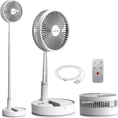 Tweedekans Vulpes Goods® Tech Draadloze Statiefventilator – 4-in-1 Oplaadbare Ventilator – Stil & Verstelbaar – PRO Versie Tweedehands