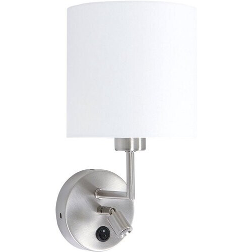 Tweedekans Wandlamp Noor 1562ST Staal met Leeslampje & USB-lader - Modern Design van Mexlite - Verstelbaar en Praktisch voor Binnen Gebruik Tweedehands