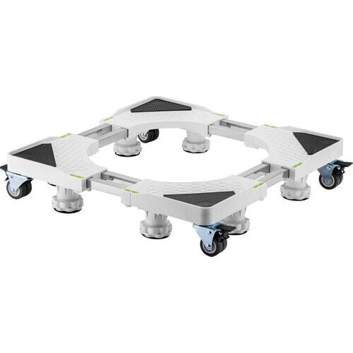 Tweedekans Wasmachine verhoger met wieltjes en waterpas - 8 verstelbare voetjes 400 kg belastbaar - lengte en breedte instelbaar 53.5 tot 68 cm - ook geschikt voor droger vaatwasser koelkast vriezer en kasten Tweedehands