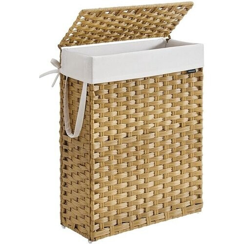 Tweedekans Wasmand – Grote Capaciteit – 55 l gemaakt van synthetisch rotan – Modern – Hoogwaardige Kwaliteit Tweedehands