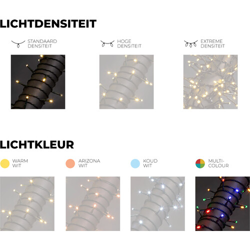 Tweedekans Wega LED, lichtslinger, 12 m, 80 leds, veelkleurig, groene kabel, voor binnen en buiten, 24 V Tweedehands