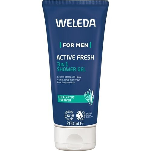 Tweedekans Weleda - Men - 3-in-1 - Active - Fresh - Douchegel - 6x - 200 ml Tweedehands