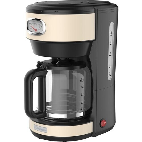Tweedekans Westinghouse Retro Serie - Koffiezetapparaat - Filterkoffie Machine - Wit - Met Herbruikbare Filter - 10 Koppen Koffie Tweedehands
