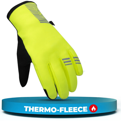 Tweedekans Winterhandschoenen - Thermo Fleece & 3M Isolatie - Winddicht & Waterafstotend - Touchscreen - Antislip Grip - Geel - Maat M Tweedehands