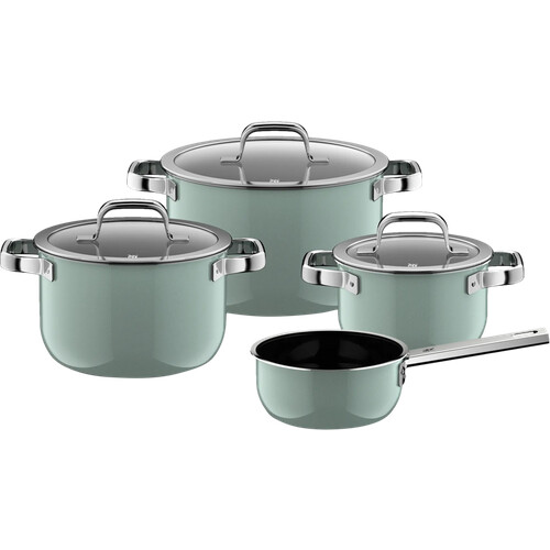 Tweedekans WMF Fusiontec Mineral Pro Pannenset 4-delig Eucalyptus Haze Tweedehands