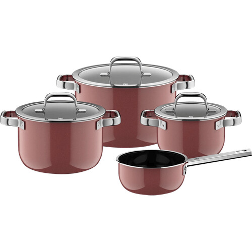 Tweedekans WMF Fusiontec Mineral Pro Pannenset 4-delig Rose Quartz Tweedehands