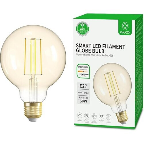 Tweedekans WOOX R5139 - WiFi Filament slimme LED lamp E27 / G95 Tweedehands