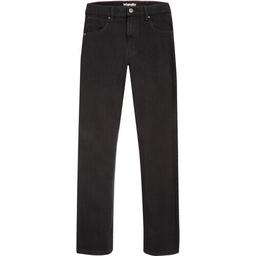 Tweedekans Wrangler STRAIGHT BLACK RINSE mannen JEANS maat 33 X 30 Tweedehands