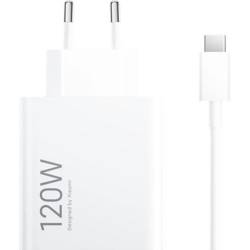 Tweedekans Xiaomi Hypercharge Power Delivery Oplader 120W + Usb A naar Usb C Kabel (1m) Wit Tweedehands