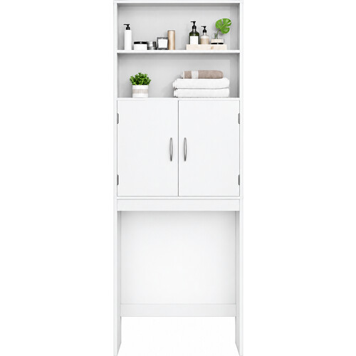 Tweedekans Yaheetech Toiletkast en Wasmachinekast - 195 cm hoog - 72 x 20 cm - Wit Tweedehands