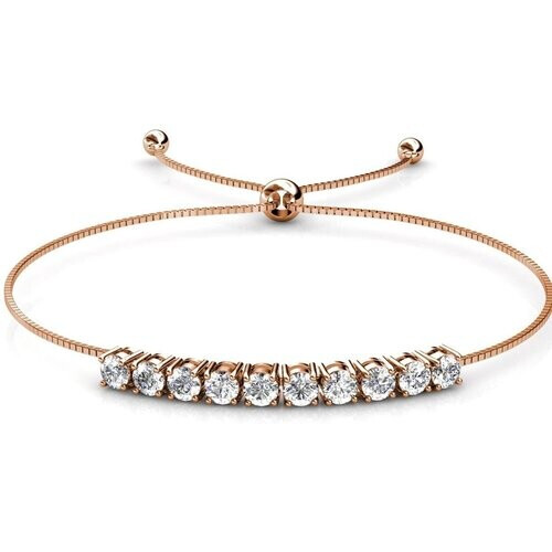 Tweedekans Yolora Dames Armband met 10 Kalpa Camaka Kristallen - Ros� kleurig - 18K Ros�goud Verguld Tweedehands