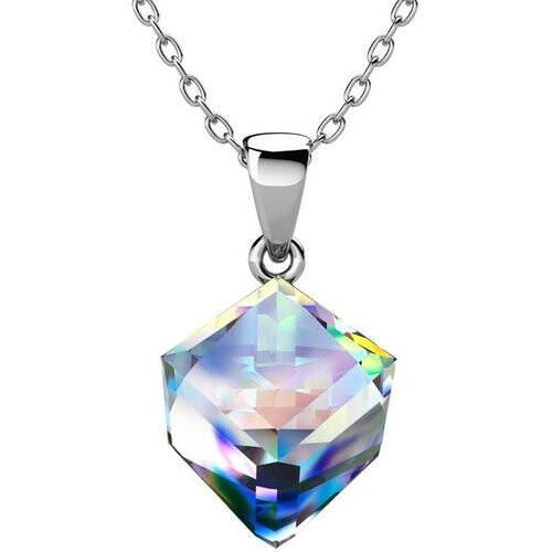 Tweedekans Yolora Dames Ketting met Hanger en Kalpa Camaka Kristal - Zilver kleurig - 18K Witgoud Verguld - Cadeauverpakking Tweedehands