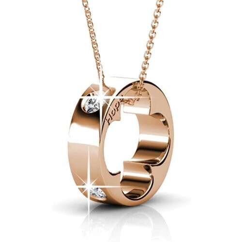 Tweedekans Yolora Dames Ketting met Hanger – Kalpa Camaka Kristallen – Rosé – 18K Roségoud Verguld – Luxe Giftbox Tweedehands