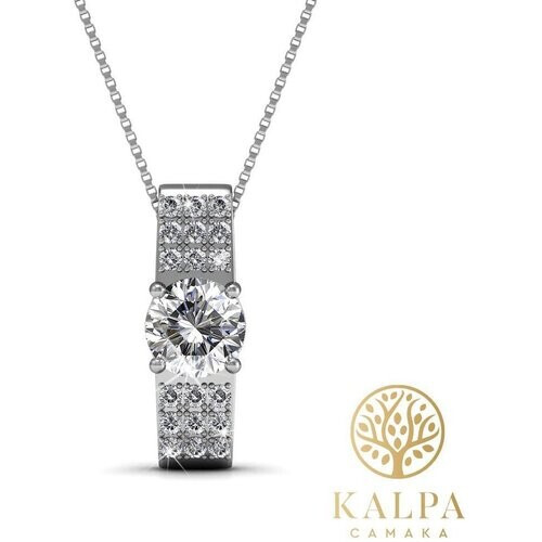 Tweedekans Yolora Kalpa Camaka Ketting – Kristallen Hanger – Zilverkleurig – 18K Witgoud Verguld – Luxe Giftbox Tweedehands